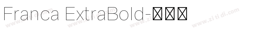 Franca ExtraBold字体转换